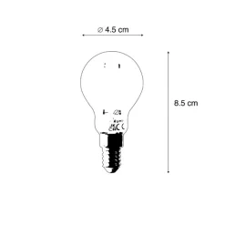 LUEDD Smarte Glühbirnen|Led Lampen*Smart E14 dimmbar in Kelvin LED-Lampe P45 Goldline 4,9W 470 lm 1800-4000K