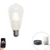 LUEDD Smarte Glühbirnen|Led Lampen*Smart E27 dimmbar in Kelvin LED-Lampe ST64 4,5W 470 lm 1800-4000K