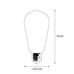 LUEDD Smarte Glühbirnen|Led Lampen*Smart E27 dimmbar in Kelvin LED-Lampe ST64 4,5W 470 lm 1800-4000K