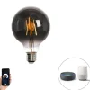 LUEDD Smarte Glühbirnen|Led Lampen*Smart E27 dimmbar in Kelvin LED-Lampe G95 Rauch 4W 60 lm 1800-3000K
