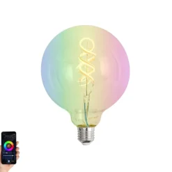 LUUMR Smarte Glühbirnen|Filament Lampen*Smart E27 Dimmbare LED-Glühbirnen G125 RGBW 4W 250lm 2700K