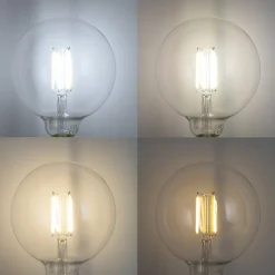 LUUMR Smarte Glühbirnen|Filament Lampen*Smart E27 Dimmbare LED-Glühbirnen G125 Klar 7W 806lm 2700-6500K