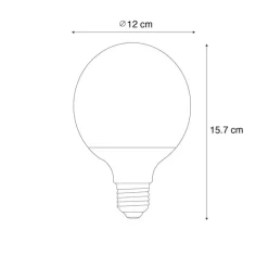LUUMR Smarte Glühbirnen|Led Lampen*Smart E27 LED Glühbirne G120 Matt RGBW 9W 806 lm 2700-6500K