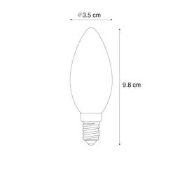 LUUMR Smarte Glühbirnen|Led Lampen*Smart E14 LED Glühbirnen C35 Klar 4,2W 470lm 2700-6500K