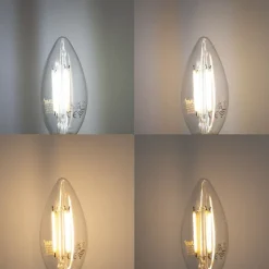 LUUMR Smarte Glühbirnen|Led Lampen*Smart E14 LED Glühbirnen C35 Klar 4,2W 470lm 2700-6500K