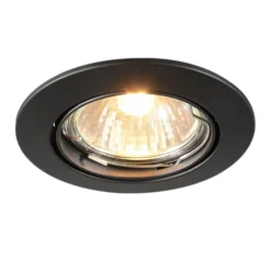 QAZQA Smarte Einbaustrahlers|Smarte Spots*Smart Einbau Spot schwarz kippbar inkl. Wifi GU10 - Edu