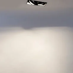 QAZQA Smarte Einbaustrahlers|Smarte Spots*Smart Einbau Spot schwarz inkl. 2 Wifi GU10 trimless - Oneon 2