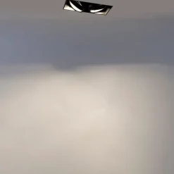 QAZQA Smarte Einbaustrahlers|Smarte Spots*Smart Einbau Spot schwarz inkl. 2 Wifi GU10 trimless - Oneon 2