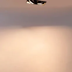 QAZQA Smarte Einbaustrahlers|Smarte Spots*Smart Einbau Spot schwarz inkl. 2 Wifi GU10 trimless - Oneon 2