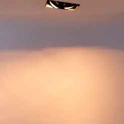 QAZQA Smarte Einbaustrahlers|Smarte Spots*Smart Einbau Spot schwarz inkl. 2 Wifi GU10 trimless - Oneon 2