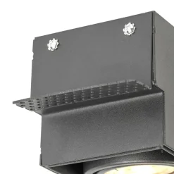 QAZQA Smarte Einbaustrahlers|Smarte Spots*Smart Einbau Spot schwarz inkl. 2 Wifi GU10 trimless - Oneon 2