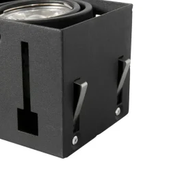 QAZQA Smarte Einbaustrahlers|Smarte Spots*Smart Einbau Spot schwarz inkl. 2 Wifi GU10 trimless - Oneon 2