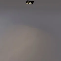 QAZQA Smarte Einbaustrahlers|Smarte Spots*Smart Einbau Spot schwarz inkl. Wifi GU10 trimless - Oneon 1