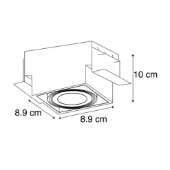 QAZQA Smarte Einbaustrahlers|Smarte Spots*Smart Einbau Spot schwarz inkl. Wifi GU10 trimless - Oneon 1