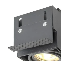 QAZQA Smarte Einbaustrahlers|Smarte Spots*Smart Einbau Spot schwarz inkl. Wifi GU10 trimless - Oneon 1