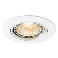 QAZQA Smarte Einbaustrahlers|Smarte Spots*Smart Einbau Spot weiß kippbar inkl. Wifi GU10 - Edu