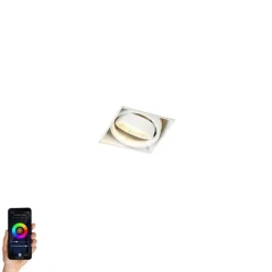 QAZQA Smarte Einbaustrahlers|Smarte Spots*Smart Einbau Spot weiß trimless inkl. Wifi GU10 - Oneon 1