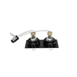 QAZQA Smarte Einbaustrahlers|Smarte Spots*Smart Einbauspot schwarz rechteckig verstellbar inkl. 2 WiFi GU10 - Chuck