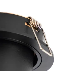 QAZQA Smarte Einbaustrahlers|Smarte Spots*Smart Einbaustrahler schwarz inkl. WiFi GU10 verstellbar - Installa