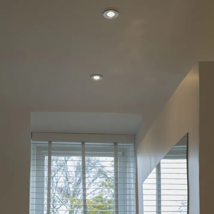 QAZQA Gartenbeleuchtung|Badezimmerlampen*Smart Einbaustrahler Stahl rund IP44 inkl. Wifi GU10 - Xena