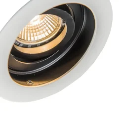 QAZQA Smarte Einbaustrahlers|Smarte Spots*Smart Einbaustrahler weiß mit Stahl inkl. Wifi GU10 - Rondoo