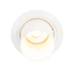 QAZQA Smarte Einbaustrahlers|Smarte Spots*Smart Einbaustrahler weiß neigbar inkl. WiFi GU10 - Installa