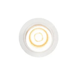 QAZQA Smarte Einbaustrahlers|Smarte Spots*Smart Einbaustrahler weiß neigbar inkl. WiFi GU10 - Installa