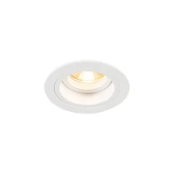 QAZQA Smarte Einbaustrahlers|Smarte Spots*Smart Einbaustrahler weiß rund neigbar inkl. Wifi GU10 - Chuck