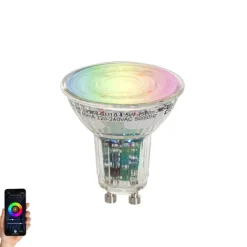 LUEDD Smarte Glühbirnen|Led Lampen*Smart GU10 50 LED-Glühbirne Klar RGBW 4,5W 350 lm 2700-6000K