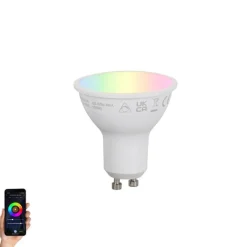LUUMR Smarte Glühbirnen|Led Lampen*Smart GU10 50mm dimmbare LED-Glühbirne Opal RGBW 4,7W 400lm 2700-6500K