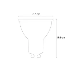 LUEDD Led Lampen|Smarte Glühbirnen*Smart GU10 50mm LED-Glühbirne Klar 4,7W 400 lm 2200-4000K