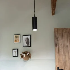 QAZQA Smarte Pendelleuchten|Pendelleuchten*Smart Hängelampe schwarz inkl. WiFi GU10 - Tubo