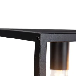 QAZQA Smarte Pendelleuchten|Pendelleuchten*Smart Industrie Hängelampe schwarz inkl. 4 WiFi A60 - Cage 4