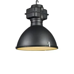 QAZQA Smarte Pendelleuchten|Pendelleuchten*Smart Industrie Hängelampe schwarz 53 cm inkl. A60 Wifi - Sicko