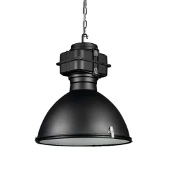 QAZQA Smarte Pendelleuchten|Pendelleuchten*Smart Industrie Hängelampe schwarz 53 cm inkl. A60 Wifi - Sicko