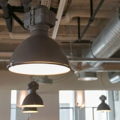 QAZQA Smarte Pendelleuchten|Pendelleuchten*Smart Industrie Hängelampe schwarz 53 cm inkl. A60 Wifi - Sicko