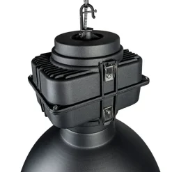 QAZQA Smarte Pendelleuchten|Pendelleuchten*Smart Industrie Hängelampe schwarz 53 cm inkl. A60 Wifi - Sicko