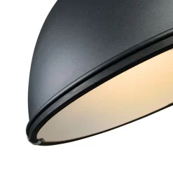 QAZQA Smarte Pendelleuchten|Pendelleuchten*Smart Industrie Hängelampe schwarz 53 cm inkl. A60 Wifi - Sicko