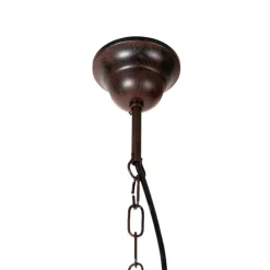 QAZQA Smarte Pendelleuchten|Led-Kronleuchter*Smart Kronleuchter Rostbraun 8 Lichter inkl. Wifi B35 - Giuseppe