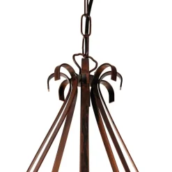 QAZQA Smarte Pendelleuchten|Led-Kronleuchter*Smart Kronleuchter Rostbraun 8 Lichter inkl. Wifi B35 - Giuseppe