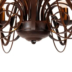 QAZQA Smarte Pendelleuchten|Led-Kronleuchter*Smart Kronleuchter Rostbraun 8 Lichter inkl. Wifi B35 - Giuseppe