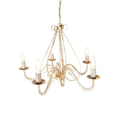 QAZQA Smarte Pendelleuchten|Led-Kronleuchter*Smart Kronleuchter weiß 5 Lichter inkl. Wifi B35 - Giuseppe