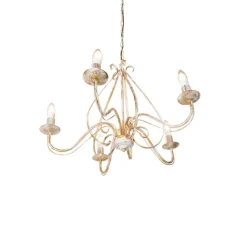 QAZQA Smarte Pendelleuchten|Led-Kronleuchter*Smart Kronleuchter weiß 5 Lichter inkl. Wifi B35 - Giuseppe