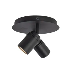QAZQA Gartenbeleuchtung|Badezimmerlampen*Smart Modern spot schwarz inkl. GU10 2-flammig IP44 - Ducha
