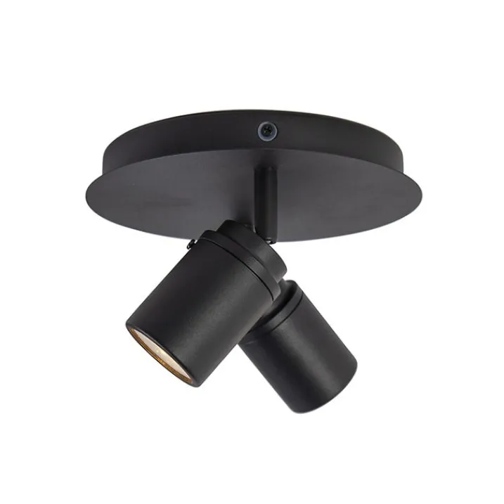QAZQA Gartenbeleuchtung|Badezimmerlampen*Smart Modern spot schwarz inkl. GU10 2-flammig IP44 - Ducha