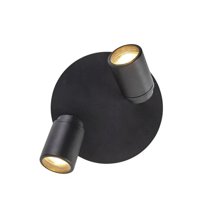 QAZQA Gartenbeleuchtung|Badezimmerlampen*Smart Modern spot schwarz inkl. GU10 2-flammig IP44 - Ducha