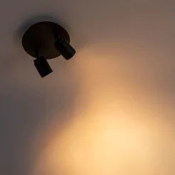 QAZQA Gartenbeleuchtung|Badezimmerlampen*Smart Modern spot schwarz inkl. GU10 2-flammig IP44 - Ducha