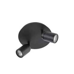 QAZQA Gartenbeleuchtung|Badezimmerlampen*Smart Modern spot schwarz inkl. GU10 2-flammig IP44 - Ducha
