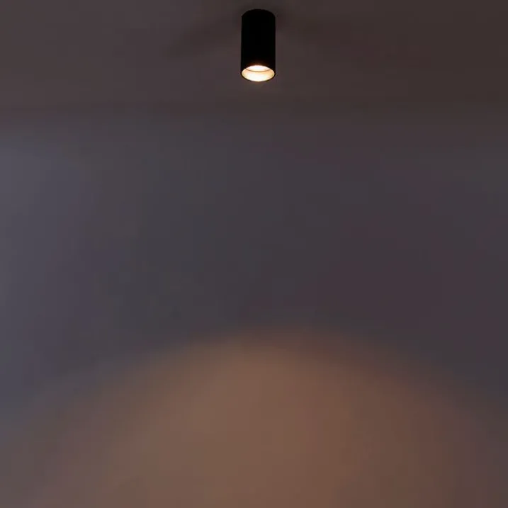 QAZQA Smarte Spots|Smarte Deckenleuchten*Smart moderner Spot schwarz inkl. WiFi GU10 - Tuba 1