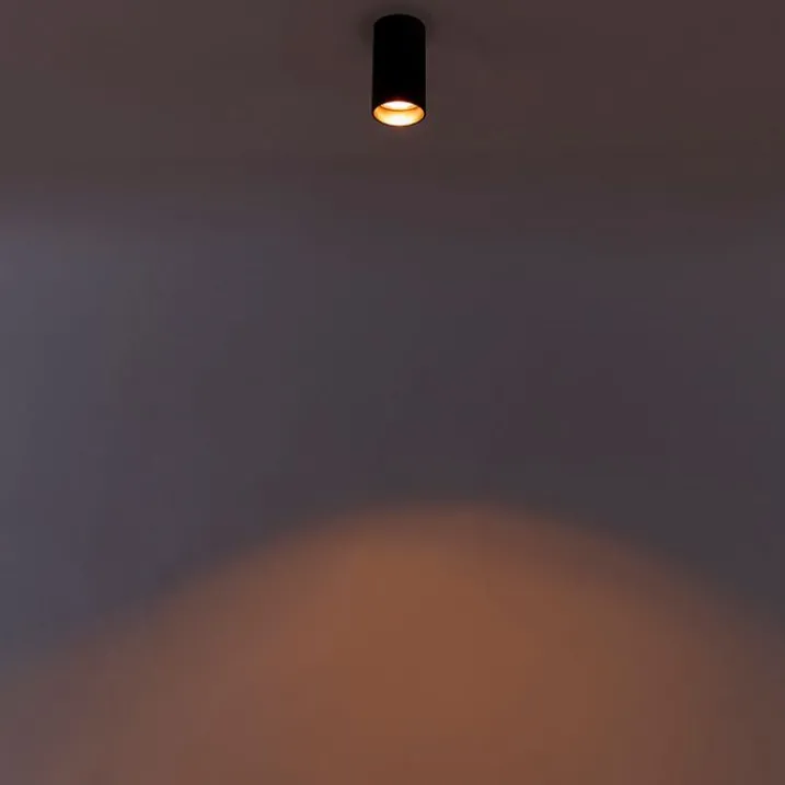 QAZQA Smarte Spots|Smarte Deckenleuchten*Smart moderner Spot schwarz inkl. WiFi GU10 - Tuba 1